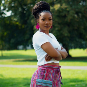 Pink Jacquard Mini Skirt