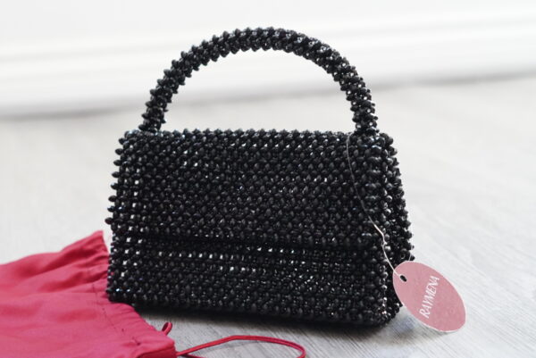 Raymena Black Beaded Handbag - Image 2