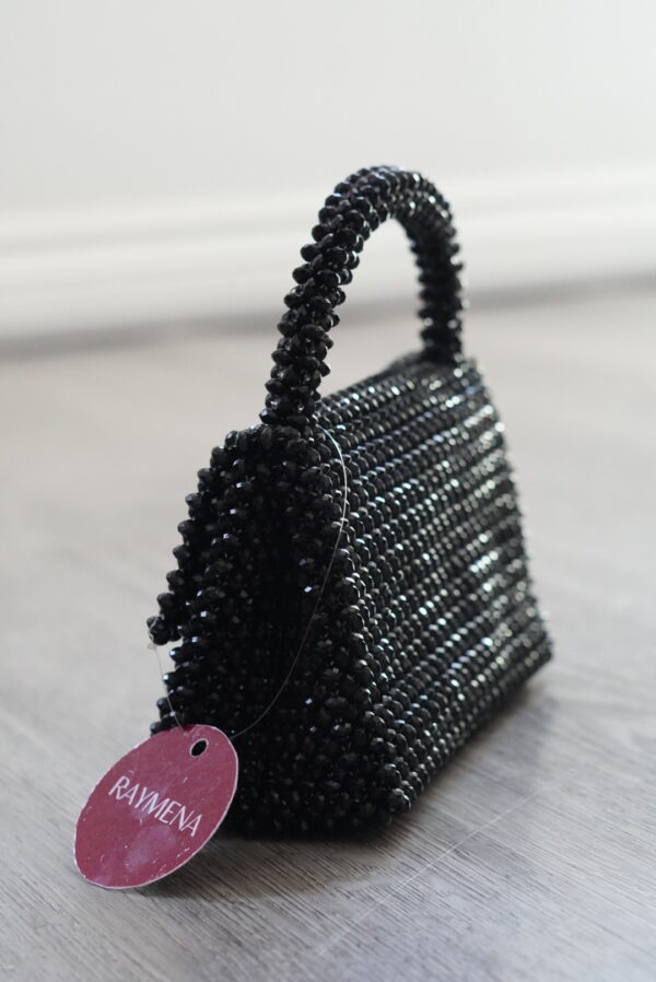 Raymena Black Beaded Handbag - Image 4