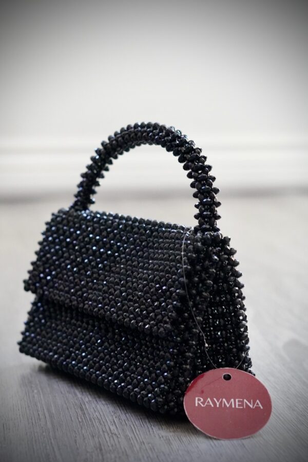 Raymena Black Beaded Handbag - Image 9