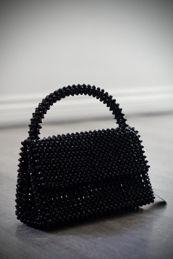 Raymena Black Beaded Handbag - Image 8