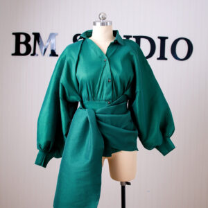 Taffeta Wrap Blouse