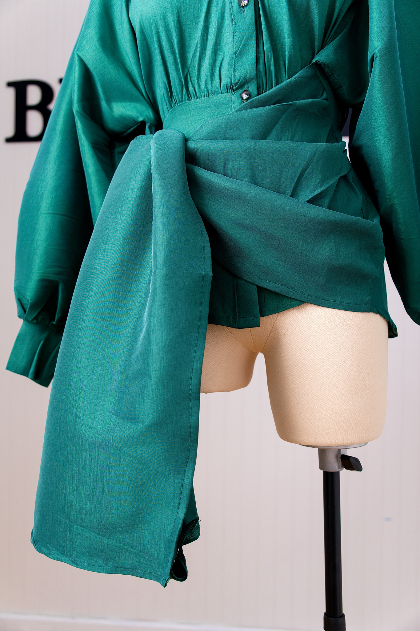 Taffeta Wrap Blouse - Image 3