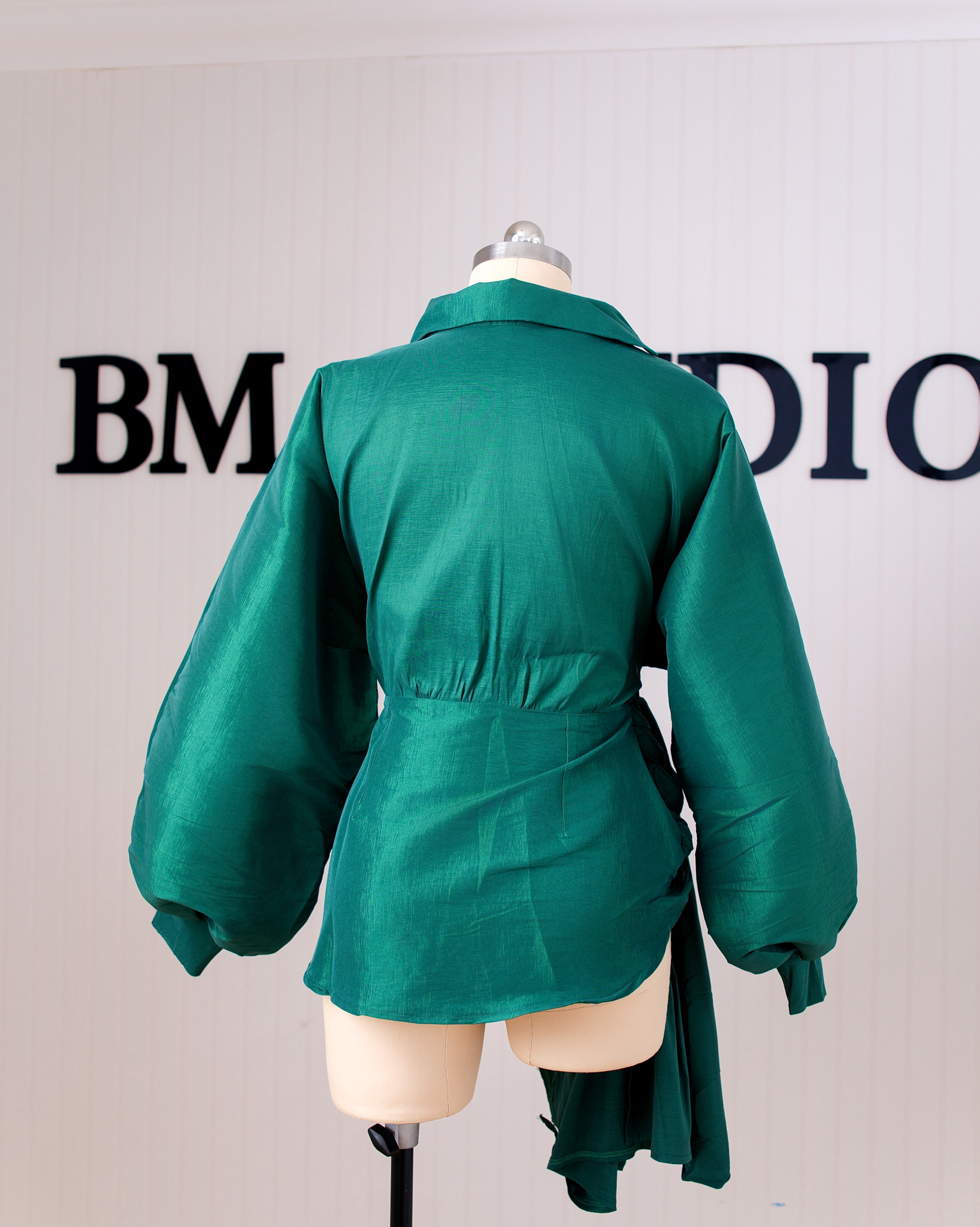 Taffeta Wrap Blouse - Image 4