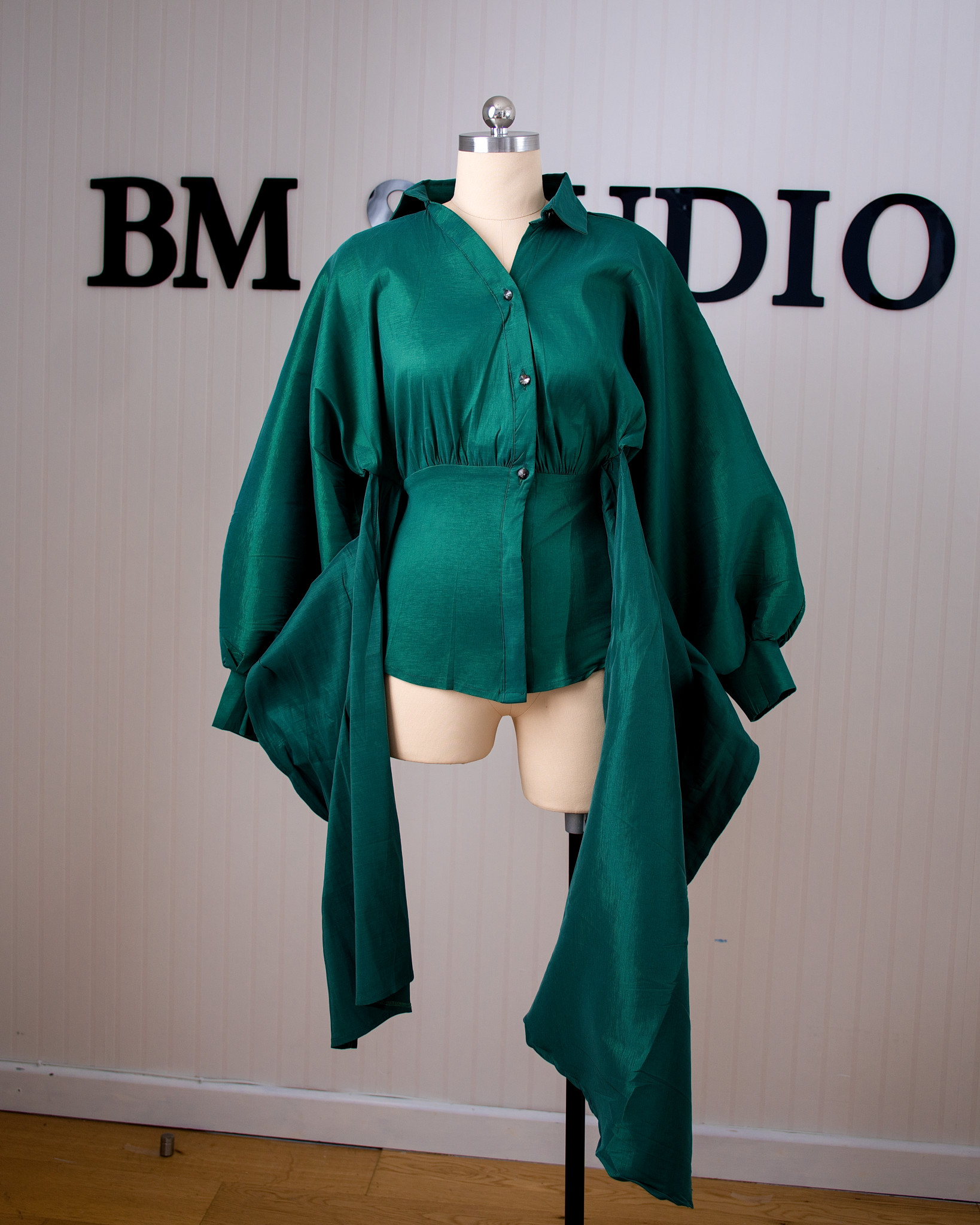 Taffeta Wrap Blouse - Image 5